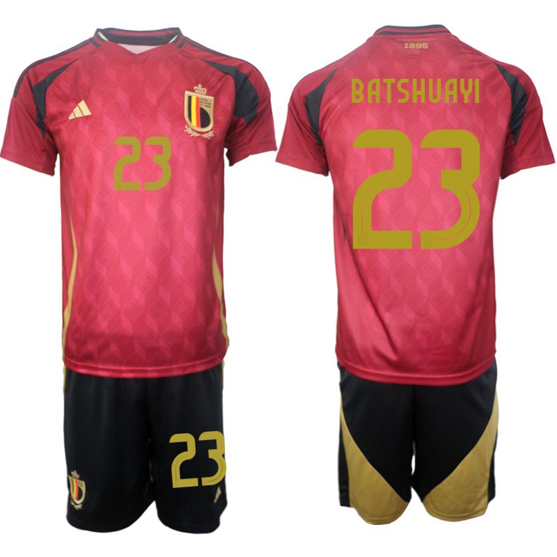 Men 2024-2025 Season Belgium home red 23 Soccer Jersey